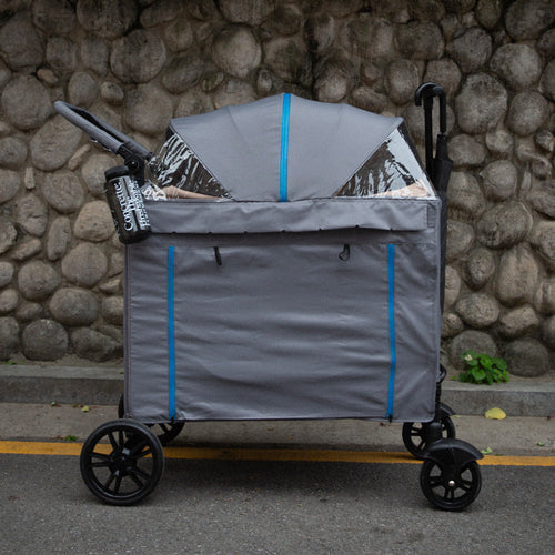 GO HOUT Weatherproof Cover for Multi Pet Stroller — Rain & Wind Protection
