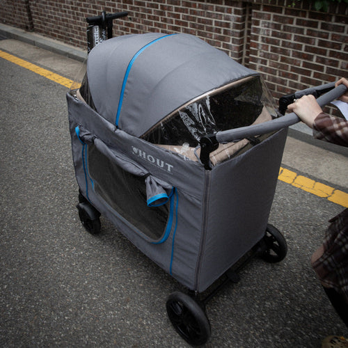 GO HOUT Weatherproof Cover for Multi Pet Stroller — Rain & Wind Protection
