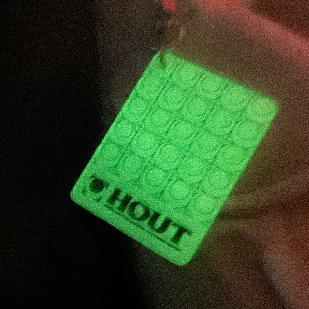 HOUT Night Glow Safety Key Ring for Dogs — Glow-in-the-Dark Walk Charm