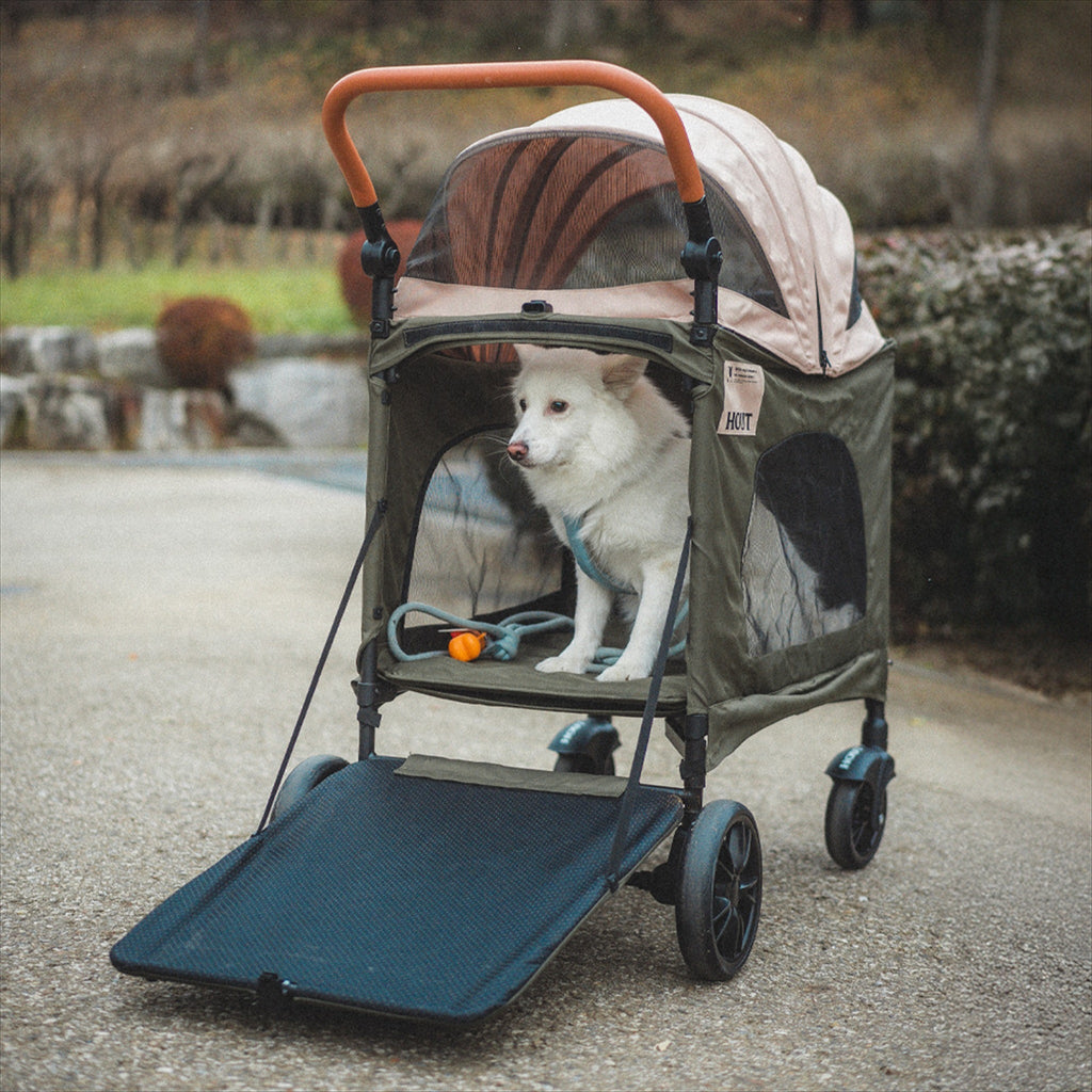 GO HOUT Multi Pet Stroller — 132 lb (60 kg) Capacity, All-Weather Canopy