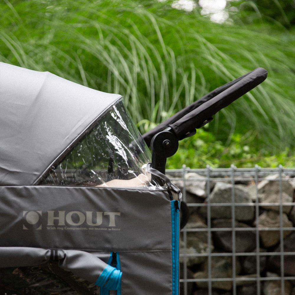 GO HOUT Weatherproof Cover for Multi Pet Stroller — Rain & Wind Protection