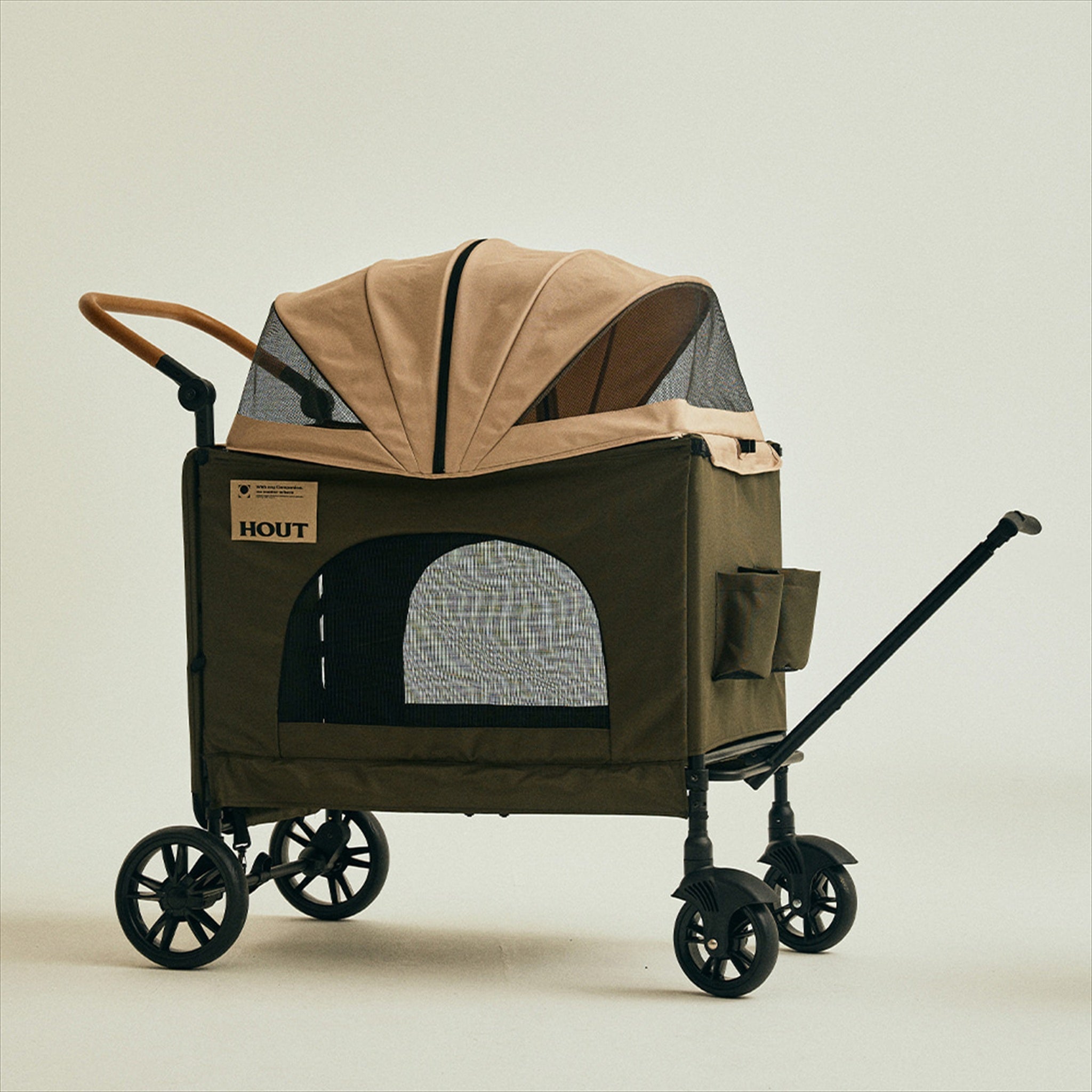 GO HOUT Multi Pet Stroller — 132 lb (60 kg) Capacity, All-Weather Canopy