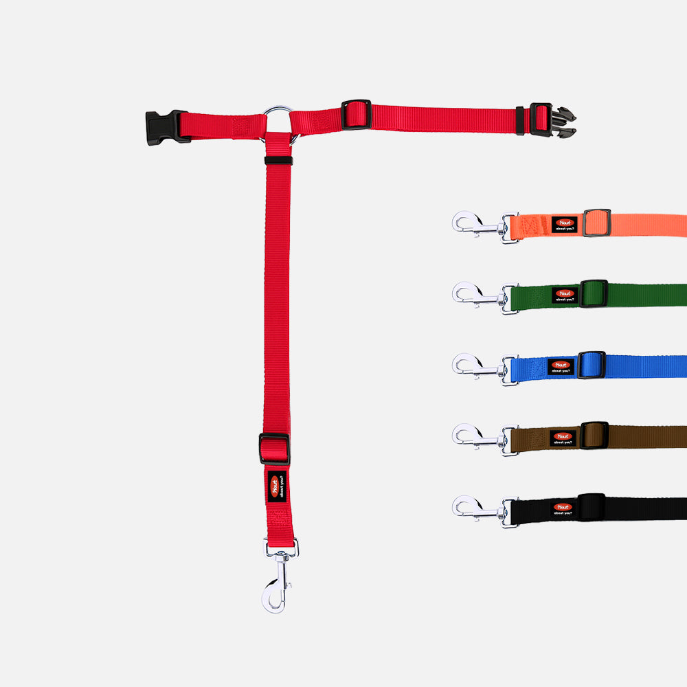 HOUT Dog Seat Belt Tether — Headrest Mount, 6 Colors