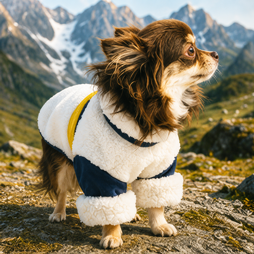 HOUT Sherpa Fleece Crop Jacket for Dogs — Cozy Winter Layer