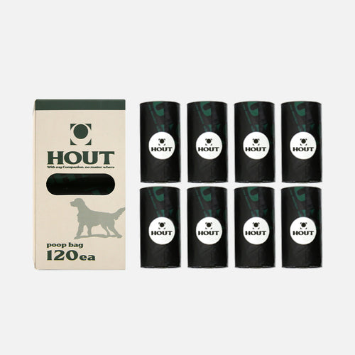 HOUT Easy-Open Dog Poop Bags — 120 Count